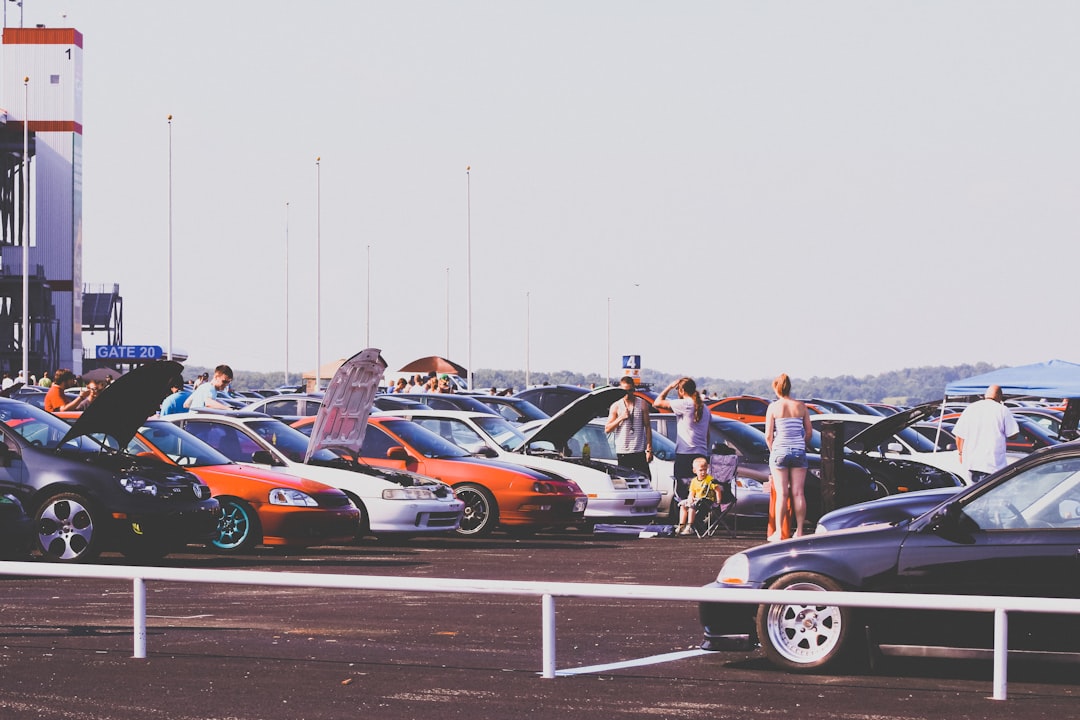 people at car show